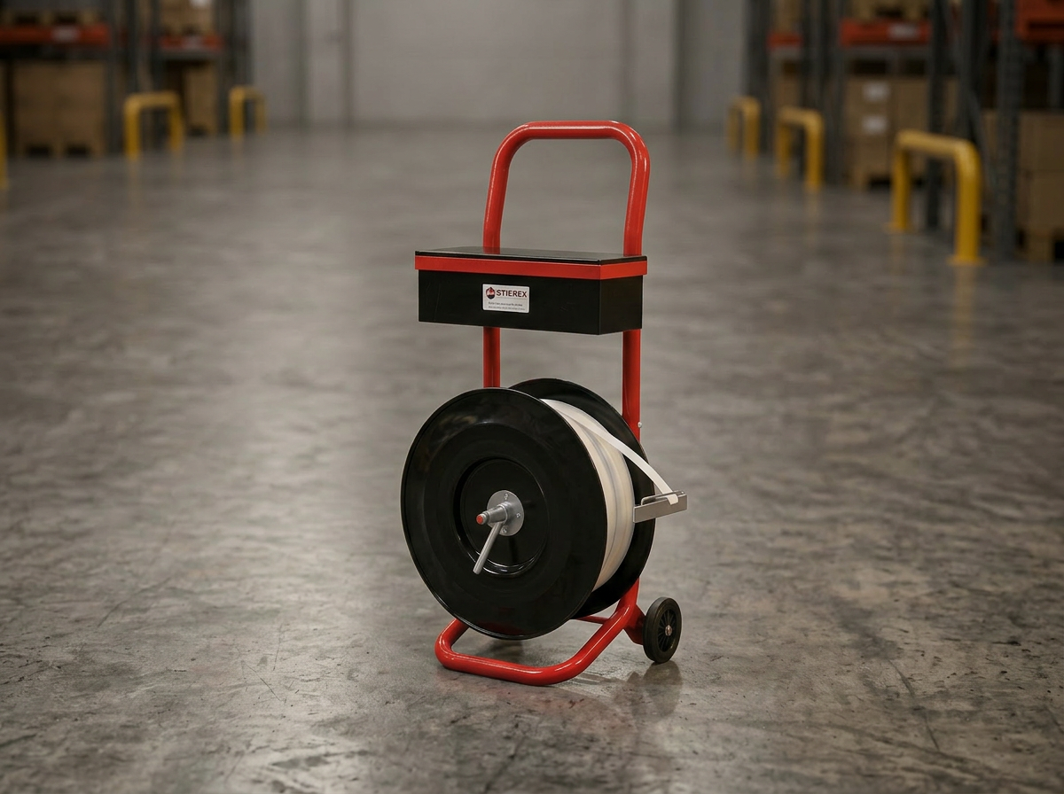 Carrinho Desbobinador SupplyPack em ambiente industrial